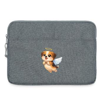 Süßer Beagle Engel mit Flügeln Cartoon Liebhaber - Laptoptasche 15" - Grau meliert - Vorne