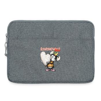 Karnevalsmäuschen Herzballon Karneval Rheinland - Laptoptasche 15" - Grau meliert - Vorne