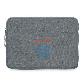 Les Croissants Blue Sketches - Laptop bag 15" - heather grey - Front