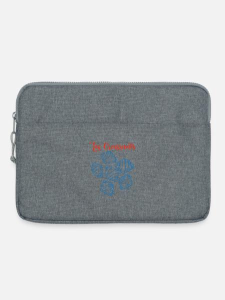 Les Croissants Blaue Skizzen - Laptoptasche 15" - Grau meliert