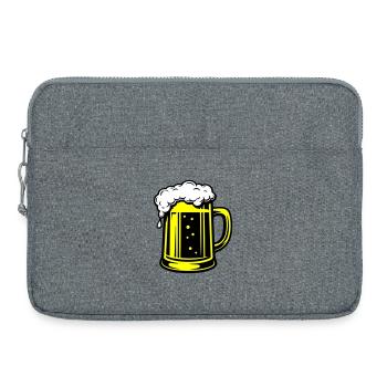 Bierkrug Symbol Bier - Laptoptasche 15" - Grau meliert - Vorne
