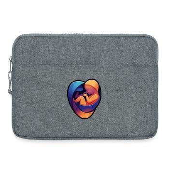 Colorful fetal hug - Laptop bag 15" - heather grey - Front