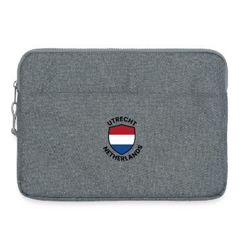 Bouclier d’Utrecht Drapeau des Pays-Bas - Sacoche pour ordinateur portable 15 pouces - gris chiné - Devant