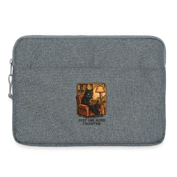 Another chapter on cat reading - Laptop bag 15" - heather grey - Front