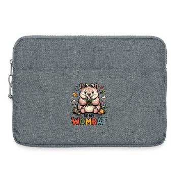 Doux amour de Wombat - Sacoche pour ordinateur portable 15 pouces - gris chiné - Devant