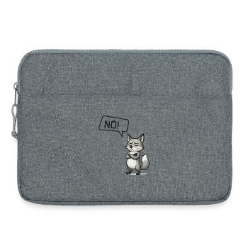 Nope! Fuchs – Clever stubborn person says no - Laptop bag 15" - heather grey - Front