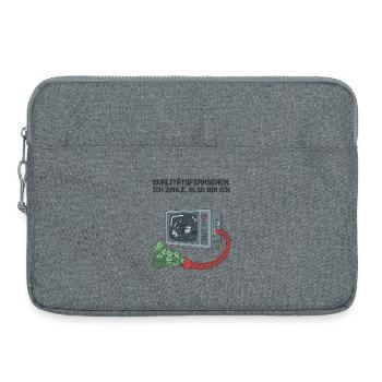 Rundfunkbeitrag Fernsehen Gebühren Satire - Laptoptasche 15" - Grau meliert - Vorne