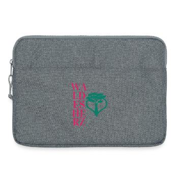 Waldesherz - Wortschätze - vergessene Wörter - Laptoptasche 15" - Grau meliert - Vorne