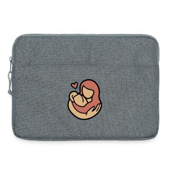 Mother Child Hug Love - Laptop bag 15" - heather grey - Front