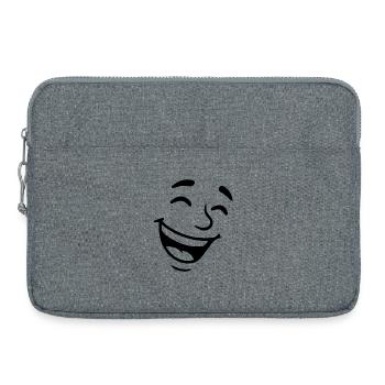 Lachen Gesicht - Laptoptasche 15" - Grau meliert - Vorne