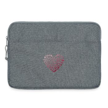 Yoga coeur yogis minimal namaste yogis bouddha amour - Sacoche pour ordinateur portable 15 pouces - gris chiné - Devant