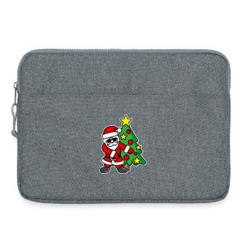 Sapin de Noël père Noël FLOSS DANCE FLOSSING - Sacoche pour ordinateur portable 15 pouces - gris chiné - Devant