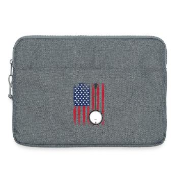 Banjo USA Drapeau - Sacoche pour ordinateur portable 15 pouces - gris chiné - Devant