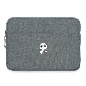 Animal panda - Sacoche pour ordinateur portable 15 pouces - gris chiné - Devant