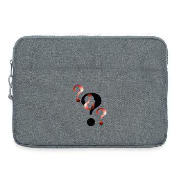 Point d’interrogation Feux d’artifice - Sacoche pour ordinateur portable 15 pouces - gris chiné - Devant