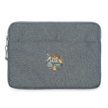 Art du cercle des instruments de musique - Sacoche pour ordinateur portable 15 pouces - gris chiné - Devant