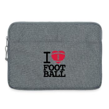 I love football - Sacoche pour ordinateur portable 15 pouces - gris chiné - Devant