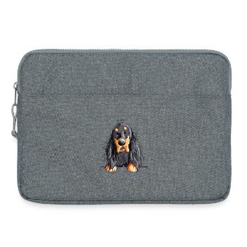 Gordon Setter - Hund - Dog - Comic - Laptoptasche 15" - Grau meliert - Vorne