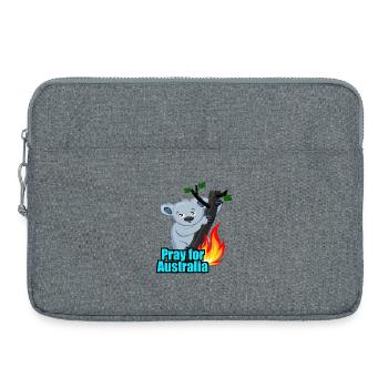 Australien - bete für Australien - Laptoptasche 15" - Grau meliert - Vorne