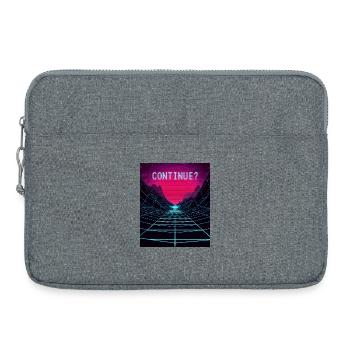 Aesthetic Vaporwave Synthwave Retro 80s - Laptop bag 15" - heather grey - Front