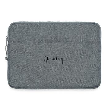 Lisbon Skyline Heartbeat Portugal Love Lisboa - Laptop bag 15" - heather grey - Front