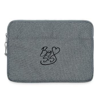 Big Sis Coeur - Grande Sœur 2021 Fille - Sacoche pour ordinateur portable 15 pouces - gris chiné - Devant