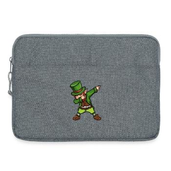 Dancing Leprechaun St. Patrick's Day Irish - Laptop bag 15" - heather grey - Front