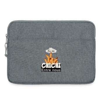 Pas de chichi entre nous - Sacoche pour ordinateur portable 15 pouces - gris chiné - Devant