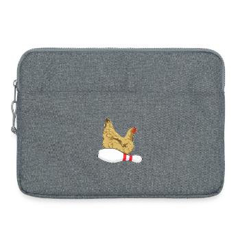 Huhn Bowling Pin - Laptoptasche 15" - Grau meliert - Vorne