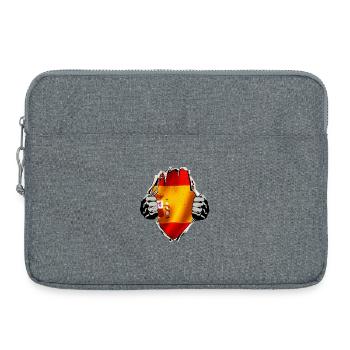 Spain - Spanish flag under the shirt - Laptop bag 15" - heather grey - Front