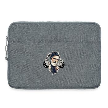Marin avec pipe sous sa chemise - Sacoche pour ordinateur portable 15 pouces - gris chiné - Devant