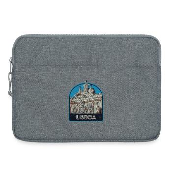 Lisbon Portugal, augusta street - Laptop bag 15" - heather grey - Front