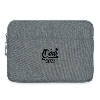 Oma 2023 - Werdende Oma 2023 - Laptoptasche 15" - Grau meliert - Vorne