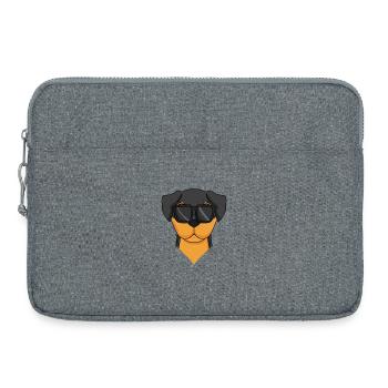 Race de chien Rottweiler - Sacoche pour ordinateur portable 15 pouces - gris chiné - Devant