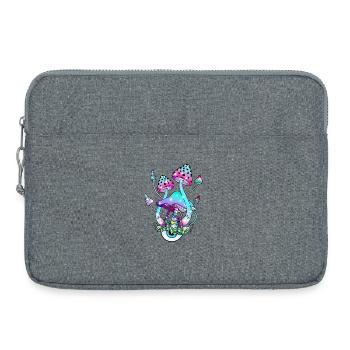 Magic Mushroom Mushroom Mushroom Eye Art - Laptop bag 15" - heather grey - Front
