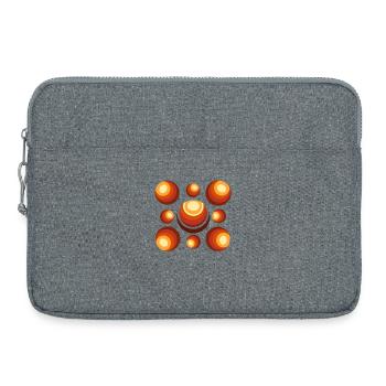 Motif de balle rétro Milieu de siècle - Sacoche pour ordinateur portable 15 pouces - gris chiné - Devant
