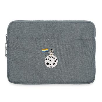 Aroace-Astronaut auf dem Mond Aroace-Flagge - Laptoptasche 15" - Grau meliert - Vorne