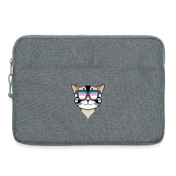 Transgender Transsexuell American Shorthair Katze - Laptoptasche 15" - Grau meliert - Vorne