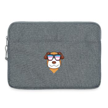 Transgender Jack Russell Terrier Hund - Laptoptasche 15" - Grau meliert - Vorne