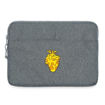 Käse Herz - Laptoptasche 15" - Grau meliert - Vorne