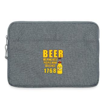Bier Humor Hässliche Menschen seit 1768 - Laptoptasche 15" - Grau meliert - Vorne
