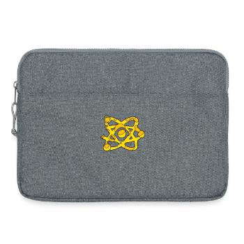 Atom Käse Symbol Wissenschaft Wissenschaftlich - Laptoptasche 15" - Grau meliert - Vorne