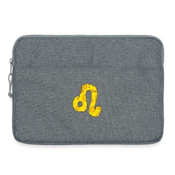 Signe du zodiaque Lion - Sacoche pour ordinateur portable 15 pouces - gris chiné - Devant