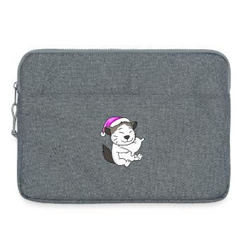 Katze Katzenrasse Ragdoll - Laptoptasche 15" - Grau meliert - Vorne