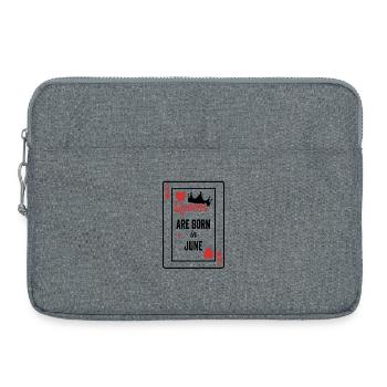 Les reines sont nées en juin date d’anniversaire filles femmes - Sacoche pour ordinateur portable 15 pouces - gris chiné - Devant