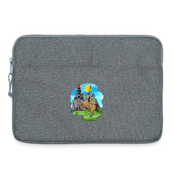 Knight Horse Castle pour les enfants - Sacoche pour ordinateur portable 15 pouces - gris chiné - Devant