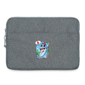 Requin Poisson Requin Pirate 6 ans Garçon - Sacoche pour ordinateur portable 15 pouces - gris chiné - Devant