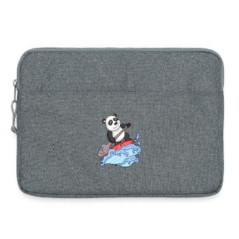 Stand Up Paddling Panda - Laptoptasche 15" - Grau meliert - Vorne