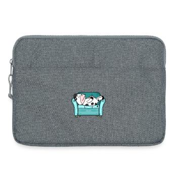 Cow Bed Lying Down Sleep Sleep - Laptop bag 15" - heather grey - Front