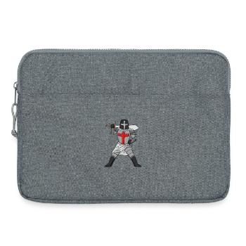 Croix de l’épée templière - Sacoche pour ordinateur portable 15 pouces - gris chiné - Devant